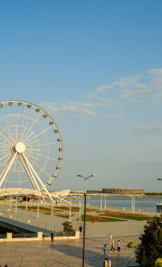 Stroll along Caspian seaside boulevard