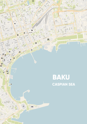 Baku visitor map