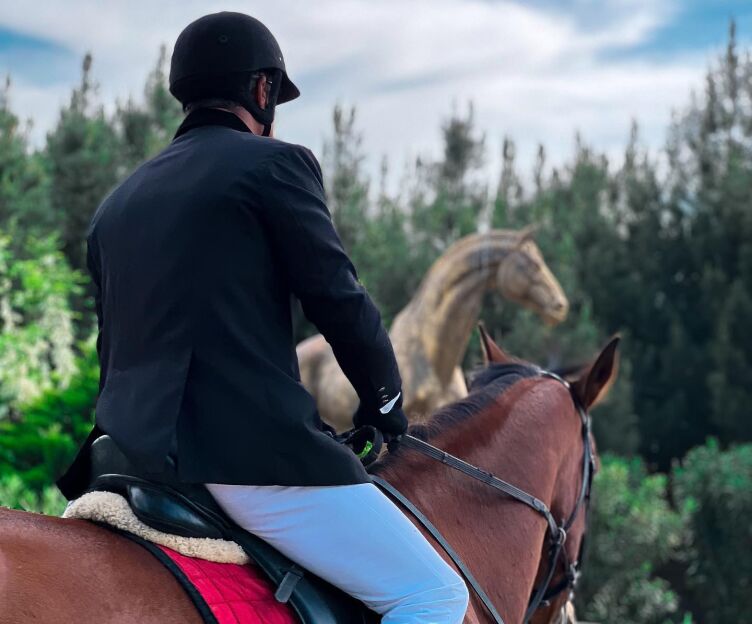 Horse riding in Baku Azerbaijan.Travel