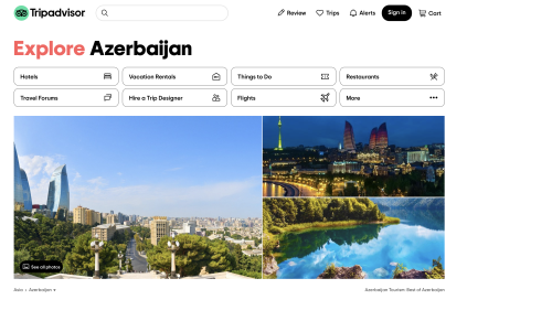 Tripadvisor adds Baku to its list of the Trending Destinations in the world